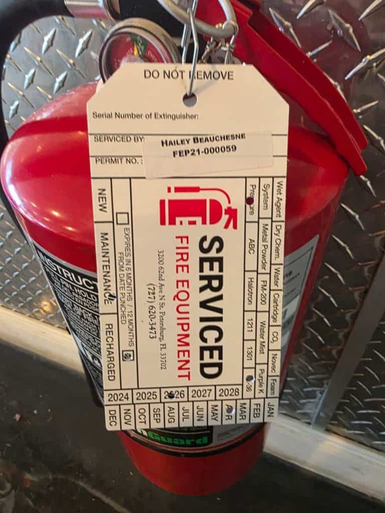 Tagged Fire Extinguisher