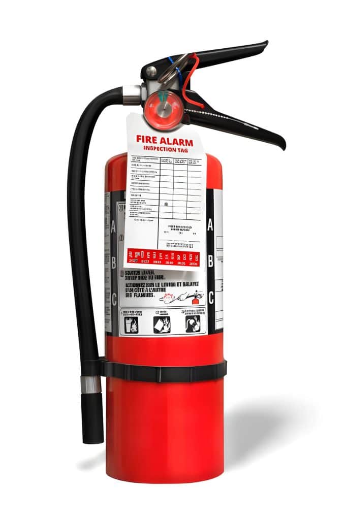 Tagged and Serviced Fire Extinguisher
