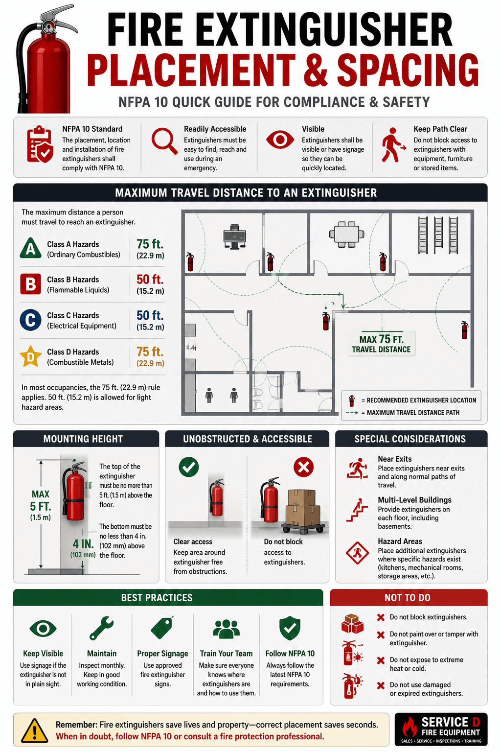 NFPA 10 Fire Extinguisher Placement & Spacing Requirements: 2025 Guide