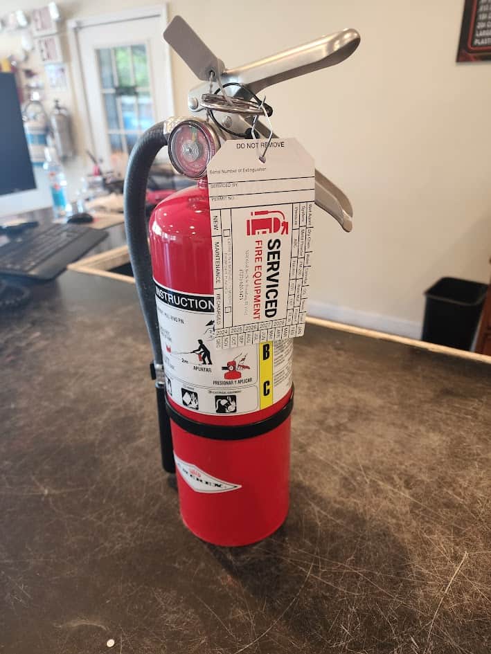 Tagged Certified Serviced Extinguisher